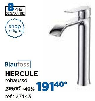Promoties Hercule robinets de lavabo - Blaufoss - Geldig van 01/11/2016 tot 03/12/2016 bij X2O