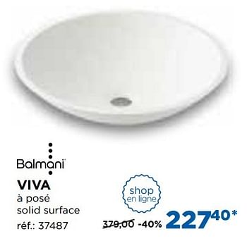 Promotions Viva vasques - Balmani - Valide de 01/11/2016 à 03/12/2016 chez X2O