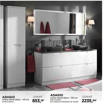 Promotions Adagio collection de meubles - Balmani - Valide de 01/11/2016 à 03/12/2016 chez X2O