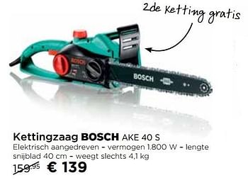 Promoties Kettingzaag bosch ake 40 s - Bosch - Geldig van 02/11/2016 tot 30/11/2016 bij Molecule