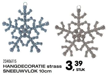 Promoties Hangdecoratie strass sneeuwvlok - Huismerk - Supra Bazar - Geldig van 08/11/2016 tot 06/12/2016 bij Supra Bazar