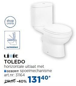 Promotions Toledo staande toiletten - Linie - Valide de 01/11/2016 à 03/12/2016 chez X2O