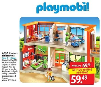 Promoties Kinderziekenhuis - Playmobil - Geldig van 05/11/2016 tot 20/11/2016 bij Bart Smit