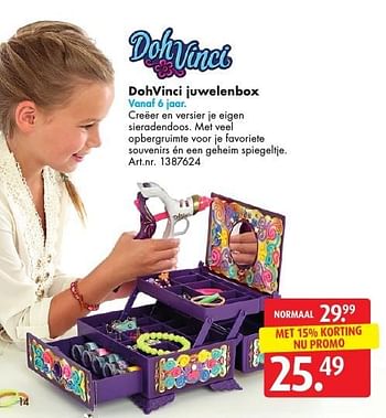 Promoties Dohvinci juwelenbox - DohVinci - Geldig van 05/11/2016 tot 20/11/2016 bij Bart Smit