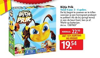Promoties Bijtje prik - Hasbro - Geldig van 05/11/2016 tot 20/11/2016 bij Bart Smit