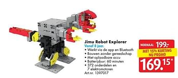 Promoties Jimu robot explorer - Jimu Robot - Geldig van 05/11/2016 tot 20/11/2016 bij Bart Smit