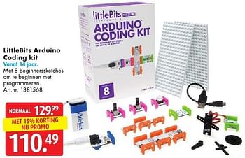 Promoties Littlebits arduino coding kit - Littlebits - Geldig van 05/11/2016 tot 20/11/2016 bij Bart Smit