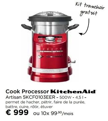 Promotions Cook processor kitchenaid artisan 5kcf0103eer - Kitchenaid - Valide de 02/11/2016 à 30/11/2016 chez Molecule