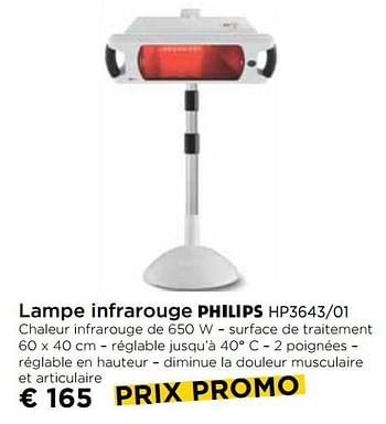 Promoties Lampe infrarouge philips hp3643-01 - Philips - Geldig van 02/11/2016 tot 30/11/2016 bij Molecule
