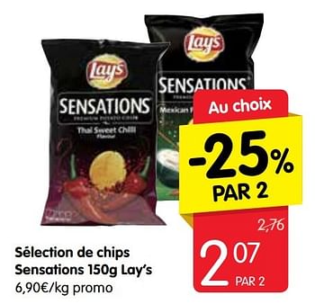 Promotions Sélection de chips sensations lay`s - Lay's - Valide de 10/11/2016 à 16/11/2016 chez Red Market