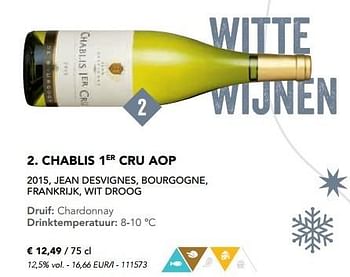 Promoties 2015, jean desvignes, bourgogne - Witte wijnen - Geldig van 07/11/2016 tot 31/12/2016 bij Lidl