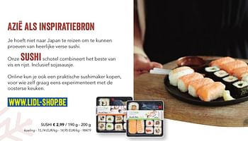 Promotions Sushi - Chef select - Valide de 07/11/2016 à 31/12/2016 chez Lidl