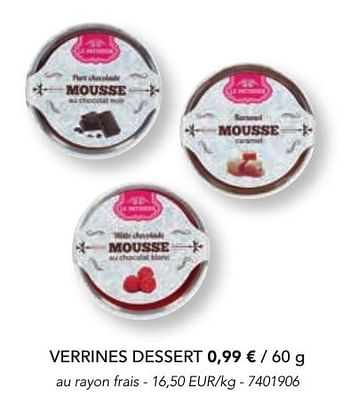 Promotions Verrines dessert - Le Patissier - Valide de 07/11/2016 à 31/12/2016 chez Lidl