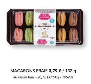 Promoties Macarons frais - Le Patissier - Geldig van 07/11/2016 tot 31/12/2016 bij Lidl