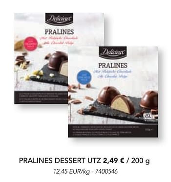 Promoties Pralines dessert - Delicieux - Geldig van 07/11/2016 tot 31/12/2016 bij Lidl