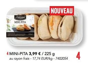 Promoties Mini-pita - Delicieux - Geldig van 07/11/2016 tot 31/12/2016 bij Lidl