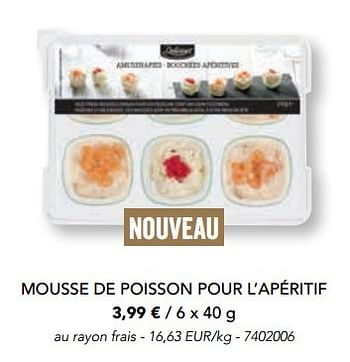 Promoties Mousse de poisson pour l`apéritif - Delicieux - Geldig van 07/11/2016 tot 31/12/2016 bij Lidl