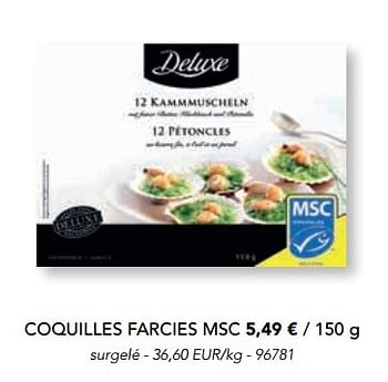 Promoties Coquilles farcies - Deluxe - Geldig van 07/11/2016 tot 31/12/2016 bij Lidl
