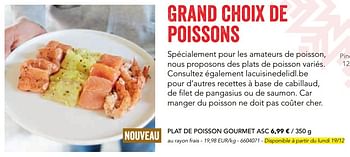 Promotions Plat de poisson gourmet - Produit maison - Lidl - Valide de 07/11/2016 à 31/12/2016 chez Lidl
