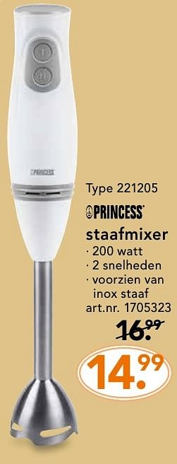 Princess Princess staafmixer 221205 - bij Blokker