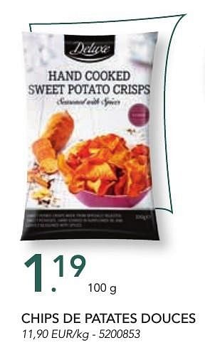 Promoties Chips de patates douces - Deluxe - Geldig van 07/11/2016 tot 31/12/2016 bij Lidl