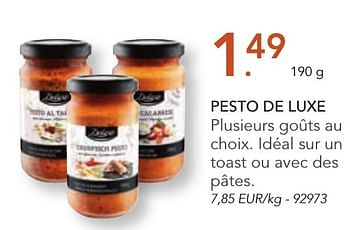 Promoties Pesto de luxe - Deluxe - Geldig van 07/11/2016 tot 31/12/2016 bij Lidl