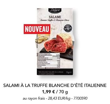 Promoties Salami à la truffe blanche d`été - Deluxe - Geldig van 07/11/2016 tot 31/12/2016 bij Lidl