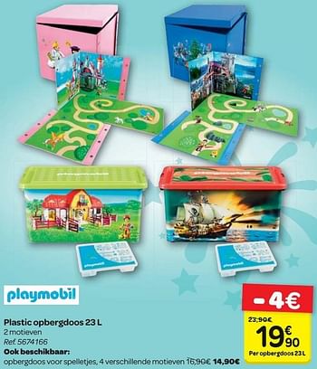 Gematigd Eerlijkheid Afleiden Playmobil Plastic opbergdoos 23 l - Promotie bij Carrefour