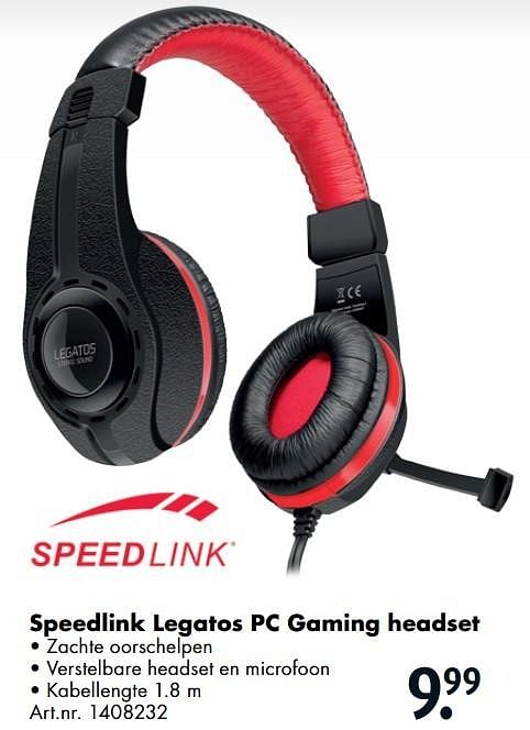 SpeedLink Speedlink legatos pc gaming headset Promotie bij Bart Smit