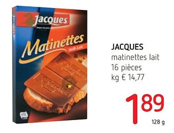 Promotions Jacques matinettes lait - Jacques - Valide de 17/11/2016 à 30/11/2016 chez Eurospar (Colruytgroup)