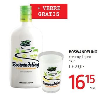 Promotions Boswandeling creamy liquor - Boswandeling - Valide de 17/11/2016 à 30/11/2016 chez Eurospar (Colruytgroup)