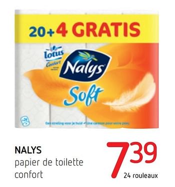 Promotions Nalys papier de toilette confort - Nalys - Valide de 17/11/2016 à 30/11/2016 chez Eurospar (Colruytgroup)