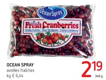 Promoties Ocean spray airelles fraîches - Ocean Spray - Geldig van 17/11/2016 tot 30/11/2016 bij Spar (Colruytgroup)