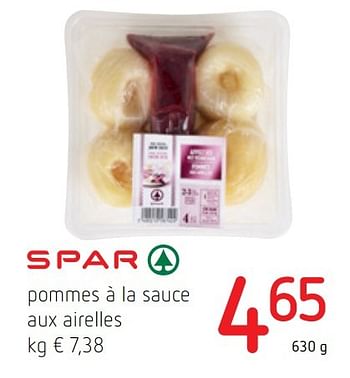 Promoties Pommes à la sauce aux airelles - Spar - Geldig van 17/11/2016 tot 30/11/2016 bij Spar (Colruytgroup)
