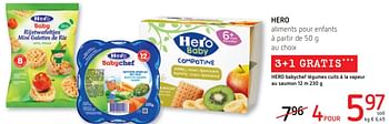 Promoties Hero aliments pour enfants - Hero - Geldig van 17/11/2016 tot 30/11/2016 bij Spar (Colruytgroup)