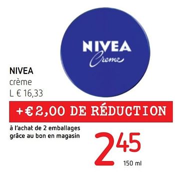 Promoties Nivea crème - Nivea - Geldig van 17/11/2016 tot 30/11/2016 bij Eurospar (Colruytgroup)