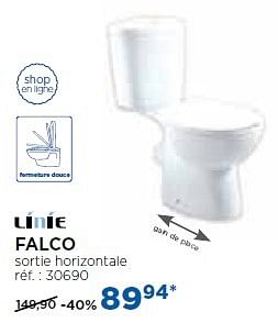 Promoties Falco toilettes à poser - Linie - Geldig van 01/11/2016 tot 03/12/2016 bij X2O