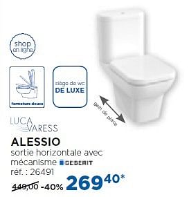 Promotions Alessio toilettes à poser - Luca varess - Valide de 01/11/2016 à 03/12/2016 chez X2O