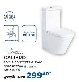 Promotions Calibro toilettes à poser - Luca varess - Valide de 01/11/2016 à 03/12/2016 chez X2O