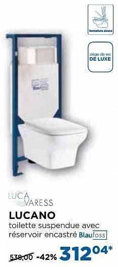 Promoties Lucano toilettes suspendues - Luca varess - Geldig van 01/11/2016 tot 03/12/2016 bij X2O