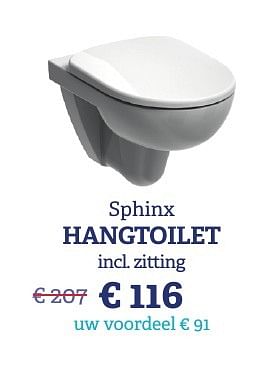 Promoties Hangtoilet - Sphinx - Geldig van 07/11/2016 tot 31/12/2016 bij Sanimarkt
