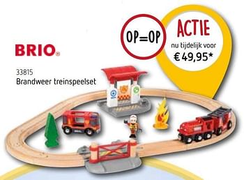Promoties Brandweer treinspeelset - Brio - Geldig van 01/10/2016 tot 31/12/2016 bij De Speelvogel