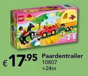 Promotions Paardentrailer - Lego - Valide de 18/11/2016 à 31/12/2016 chez Euro Shop