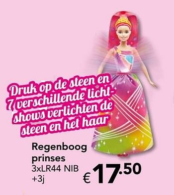 Promoties Regenboog prinses - Mattel - Geldig van 18/11/2016 tot 31/12/2016 bij Euro Shop