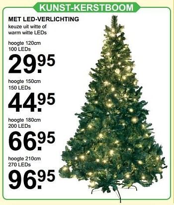 Promoties Kunst-kerstboom met led-verlichting - Huismerk - Van Cranenbroek - Geldig van 20/11/2016 tot 10/12/2016 bij Van Cranenbroek