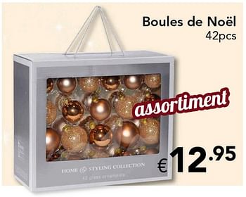 Promoties Boules de noël - Huismerk - Euroshop - Geldig van 18/11/2016 tot 31/12/2016 bij Euro Shop