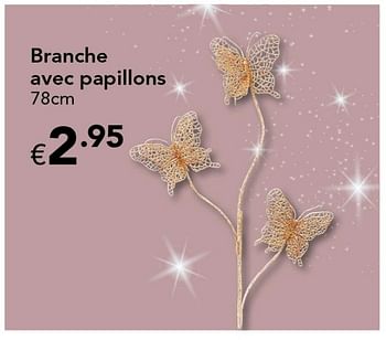 Promoties Branche avec papillons - Huismerk - Euroshop - Geldig van 18/11/2016 tot 31/12/2016 bij Euro Shop