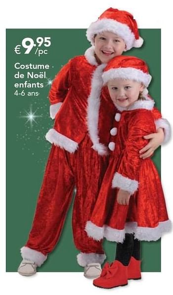 Promotions Costume de noël enfants - Produit Maison - Euroshop - Valide de 18/11/2016 à 31/12/2016 chez Euro Shop
