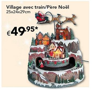 Promotions Village avec train-père noël - Produit Maison - Euroshop - Valide de 18/11/2016 à 31/12/2016 chez Euro Shop
