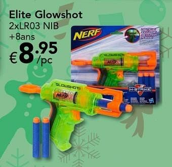 Promoties Elite glowshot - Nerf - Geldig van 18/11/2016 tot 31/12/2016 bij Euro Shop